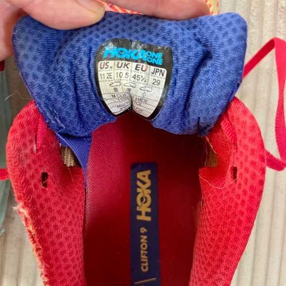 Hoka Clifton 9 Cerise / Cloudless Men Wide 11 2E - Picture 6 of 7
